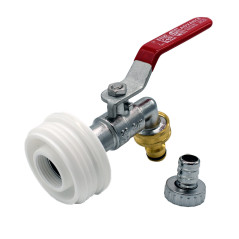 Raccord S56x4 male avec robinet laiton sortie raccord rapide