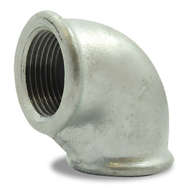 Coude 90° galvanisé femelle femelle en fonte malléable Coude 90° galvanisé femelle femelle en fonte malléable
