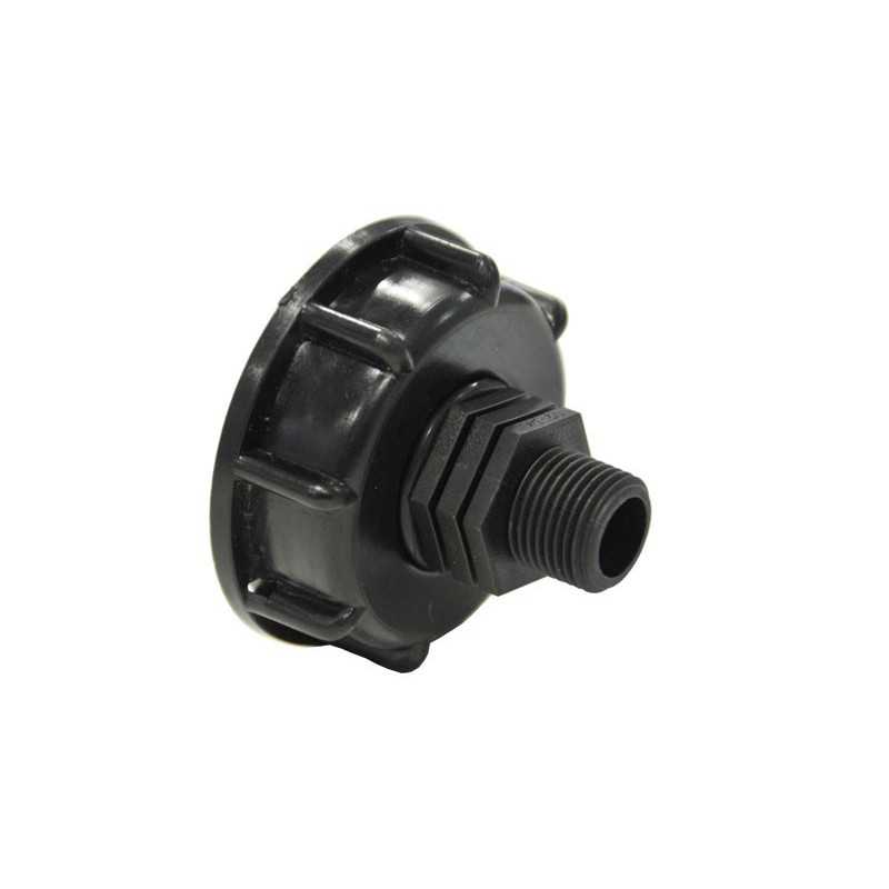 Raccord S60x6 avec embout male fileté 1/2" - 15x21
