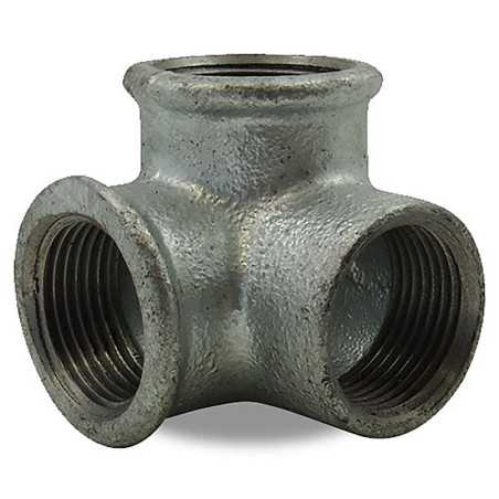 Distributeur coudé 3 vois femelle/femelle/femelle en fonte malléable