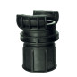 Half symmetrical fitting Guillemin, fireman, with female threaded socket lock in polypropylene