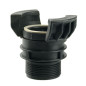 Half symmetrical fitting Guillemin, fireman, with male threaded socket lock in polypropylene