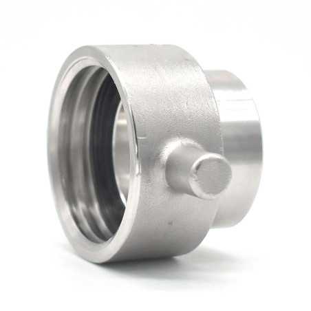 Attacco S60x6 con dado rotante in acciaio inox 316 da saldare