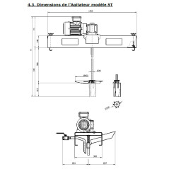 Agitateur / mélangeur pour cuve 1000 litres IBC
