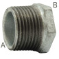 Reducción simple macho/hembra en fundición galvanizada maleable