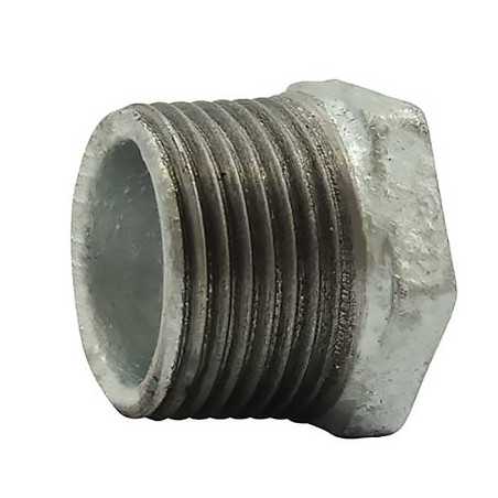 Simple male/female reduction in galvanized maleable cast iron