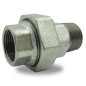 Union in malleable cast iron with galvanized male and female conical reach - Reliable and resistant seal