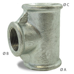 Ghisa malleabile zincata ridotta a 90°
