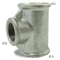 Fundición maleable hembra galvanizada reducida de 90°