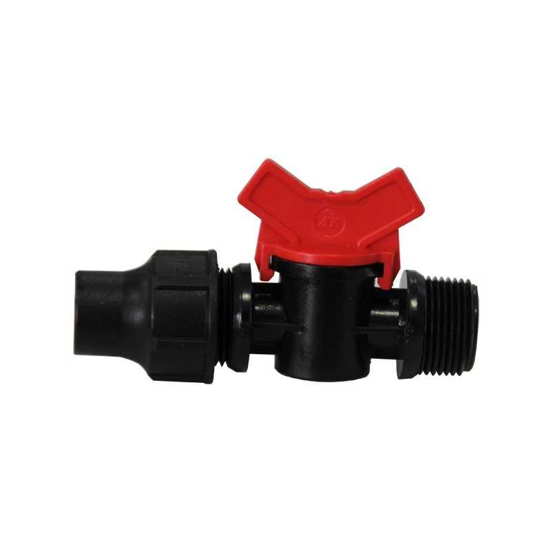 Mini válvula llena de 3/4''- Conexión de tubo de baja densidad 20mm
