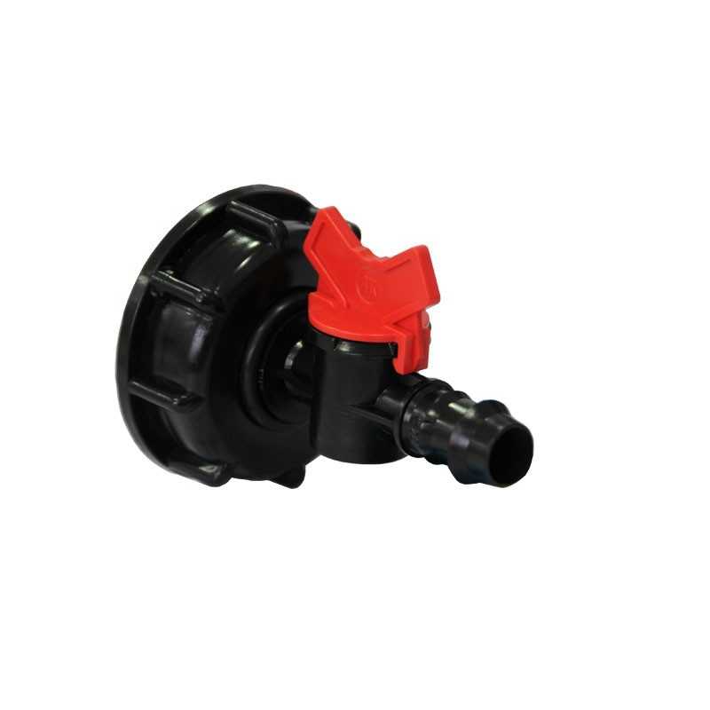 Connection with mini cane valve 20mm male