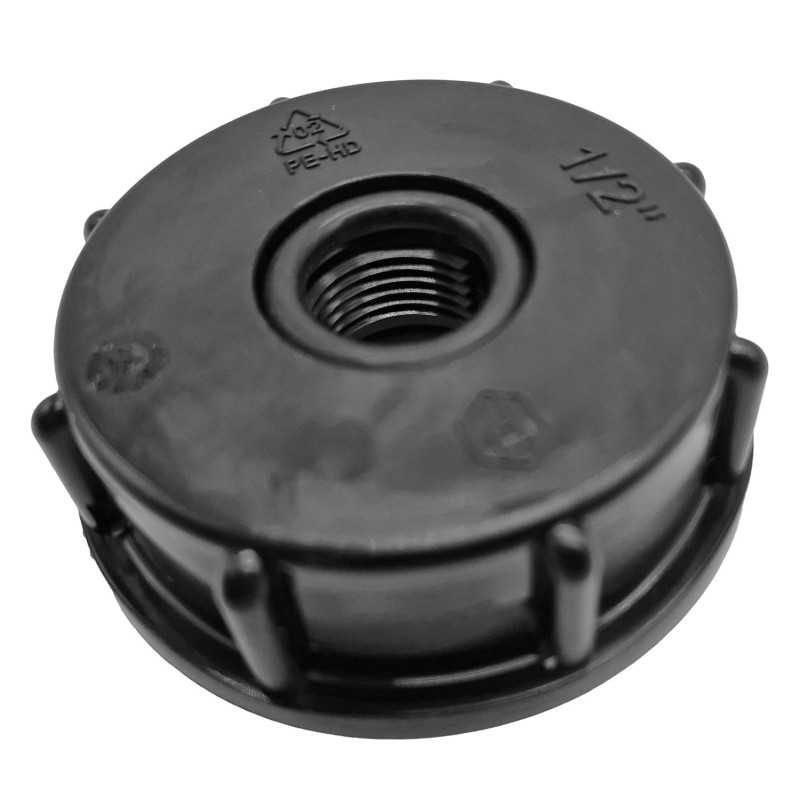 Tapa de depósito IBC S60x6 a 1/2" hembra | HDPE de alta densidad