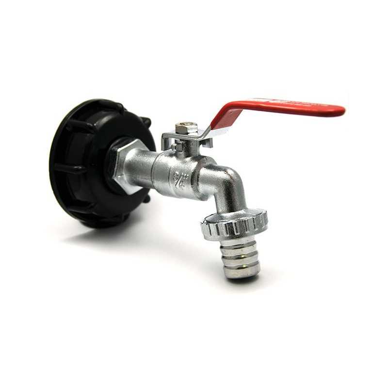 Raccord robinet en laiton chromé sortie 1'' 90 degrés