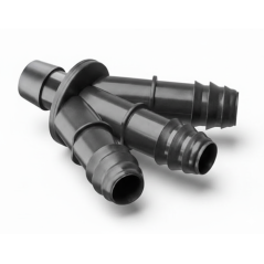 Y 3-lane fluted connection - 16mm for micro-irrigation