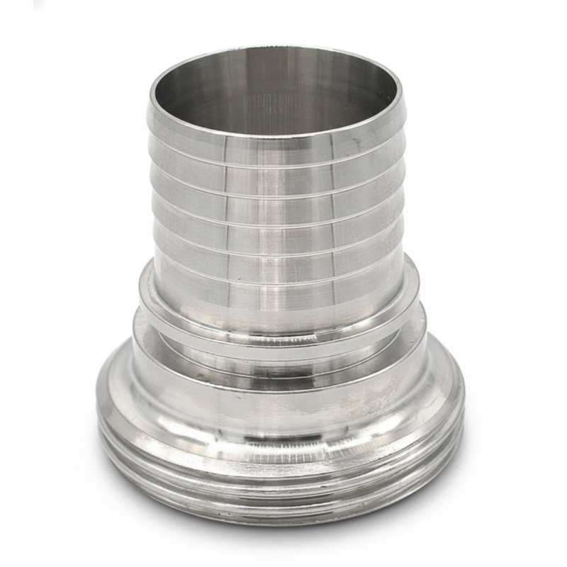 Raccord alimentaire male DIN avec douille en inox 316
