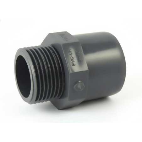 Male/female or male/male mixed PVC adapter to screw and stick