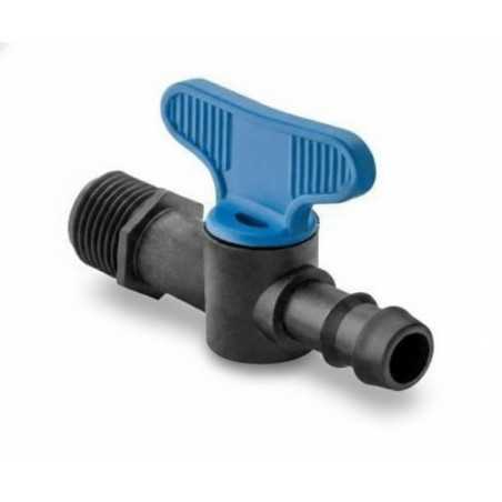 Mini vanne Filetée 1/2'' - cannelée 16 mm pour micro irrigation