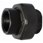 Accesorio de unión de asiento cónico de hierro fundido maleable con núcleo negro