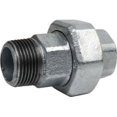 Accesorio de unión de alcance cónico macho-hembra en hierro fundido maleable galvanizado