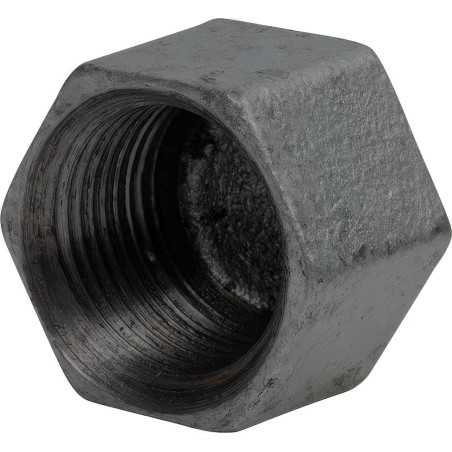 Female Malleable Cast Iron Cap with Black Heart