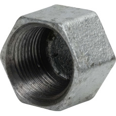 Female cap in galvanized malleable cast iron