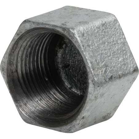 Female cap in galvanized malleable cast iron