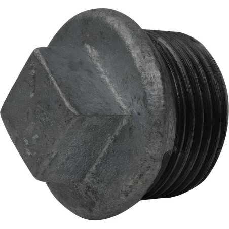 Male Cap with Malleable Cast Iron Stop with Black Core