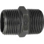 Malleable Cast Iron Male-Male Nipple with Black Heart