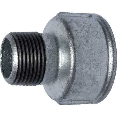 Galvanized malleable cast iron female-to-male reduction