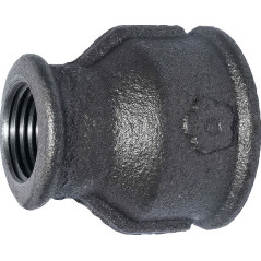 Black Malleable Cast Iron Reduced Sleeve | F/F EN 10242 for Piping