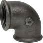 90° Temperguss Winkel schwarz Kern weiblich/weiblich EN 10242