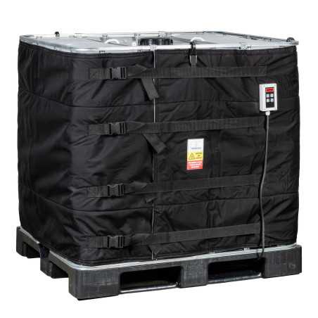 Manta térmica IBC 1000L: aceite fino, resina, grasa 0-90°C - multitanks.com
