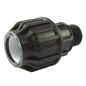 Compression connection with BSP male threading