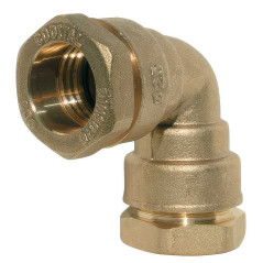 Attacco del gomito in ottone a 90° per tubo HDPE | Clampaggio esterno PN16