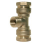 Raccord en T Compression PE Laiton | Sortie Centrale Mixte PN16