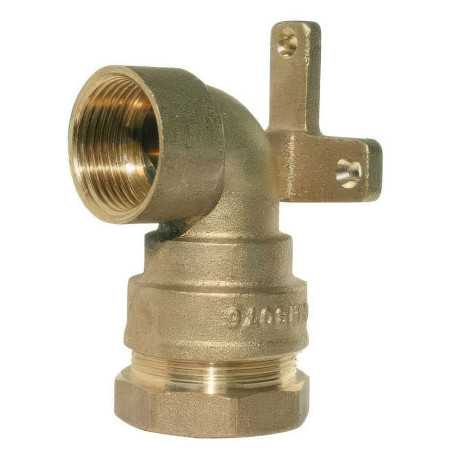 Brass Compression Wall Fitting | Drinking water quality DIN 8076