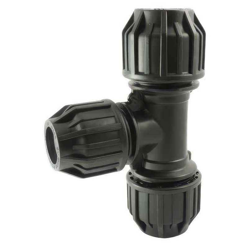 Reduced Compression Tee for PE Tube | Polypropylene Fitting PN16