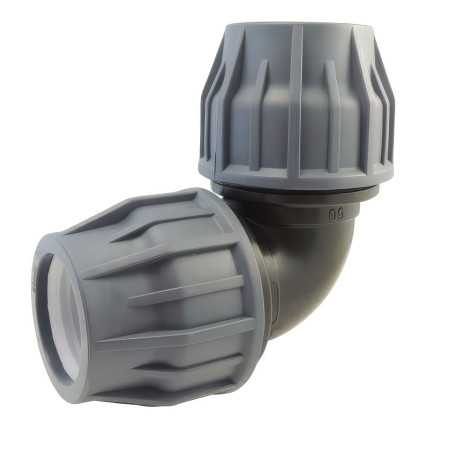 90° Polypropylene Elbow for Flexible PVC Swimming Pool | Lubricated seal