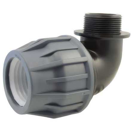 90° Polypropylene Male Pool Elbow | EPDM Sealing | PN16