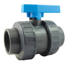 PVC-Doppelunionventil P/N 5431 | Wasserreihe | Integrierter Schlüssel