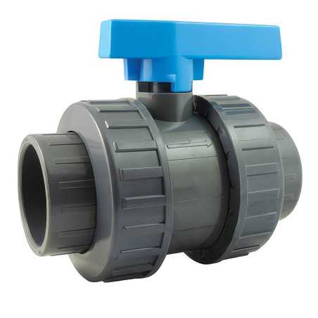 PVC-Doppelunionventil P/N 5431 | Wasserreihe | Integrierter Schlüssel
