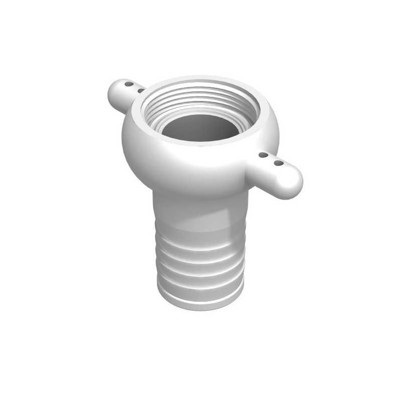 Femenino con muesca 1''1/2 BSP - macho estriado derecho 38mm