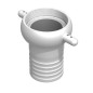 Raccord cranté femelle 2''1/2 BSP - male cannelé droit 63mm