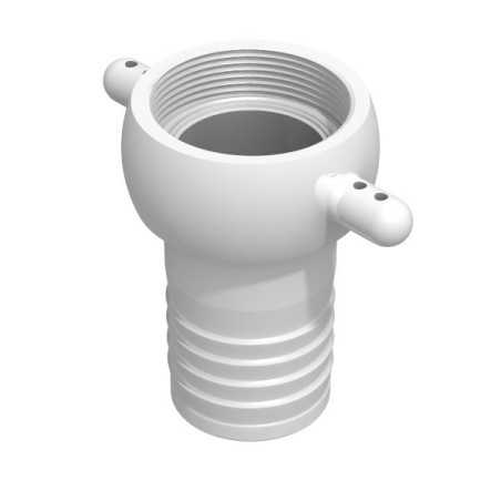 Raccord cranté femelle 1''1/2 BSP - male cannelé droit 38mm