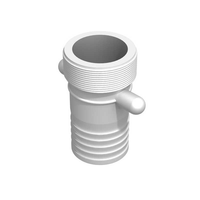 Raccord cranté male 2''1/2 BSP - male cannelé droit 63mm Raccord cranté male 2''1/2 BSP - male cannelé droit 63mm