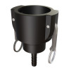 Female Camlock - male fluted right rotating nut